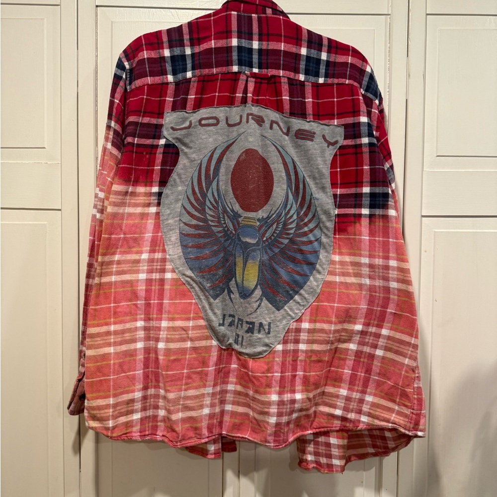 Upcycled flannel journey‎ size XXL